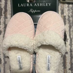 Laura Ashley Blush Quilted Slippers